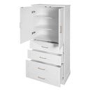 Freestanding Bathroom Cabinet With 3 Drawers, Adjustable Shelf, Soft Close Doors