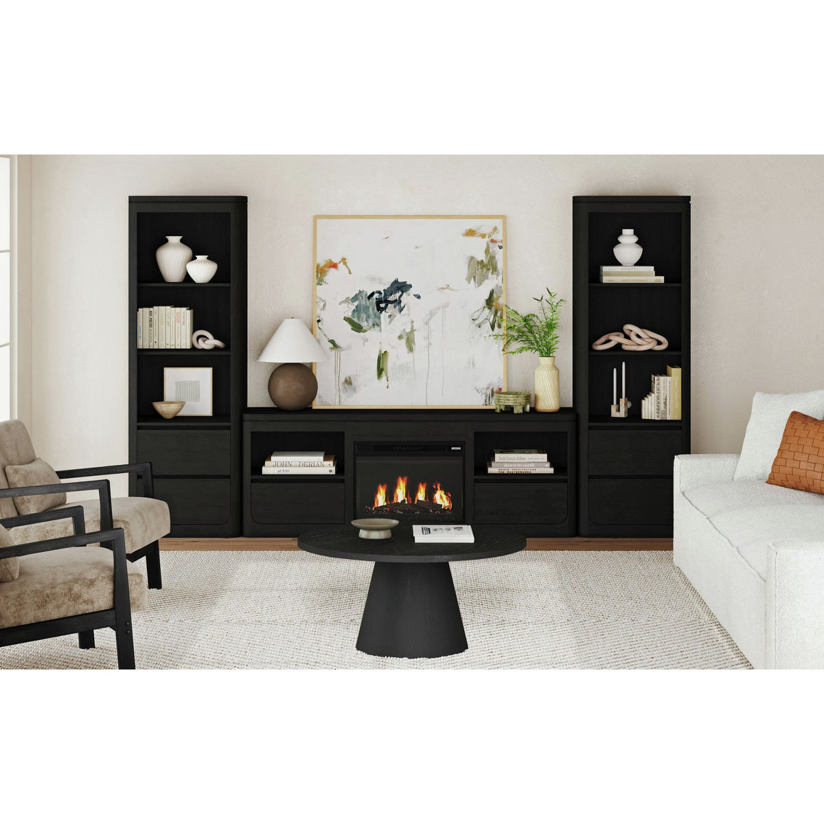 Rosalie Side Pier in Black by Elements International, view 13