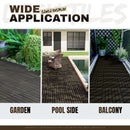 Acacia Hardwood Interlocking Deck Tiles, Striped Pattern