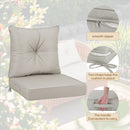Outdoor Deep Seat Cushions For Patio Furniture Waterproof Set - Beige