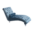 Velvet Chaise Lounge Indoor, Button Tufted Upholstered Chaise Lounge Chair With Pillow