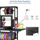 Heavy Duty 3D Printer Stand With Filament Storage Rack - Black