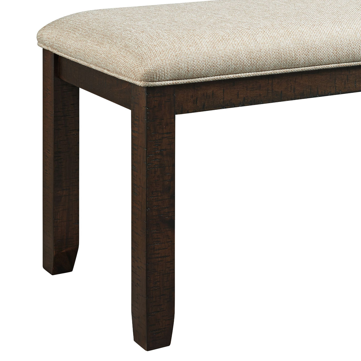 Jax 6 Piece Dining Set (72" Table, Four Chairs And Bench) in Cherry by Elements International, view 13