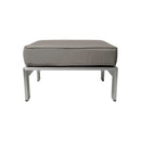 Outdoor Aluminum Ottoman With Cushion - Gray