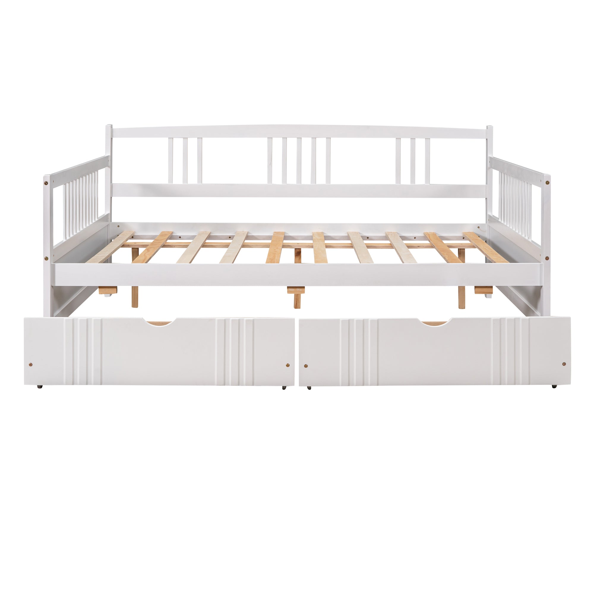 Full Size Daybed Wood Bed with Two Drawers,White(OLD SKU:LP000058AAK) - Atlantic Fine Furniture Melbourne FL