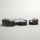 Stylish Sofa Seating Group With Cushions Perfect For Outdoor Gatherings