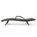 Salem - Contemporary Wicker Chaise Lounge With Arm, Weather Resistant