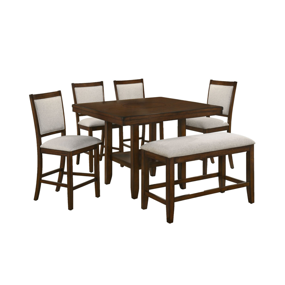 Portage Counter Height Dining Set in Dark Brown by Elements International, view 2
