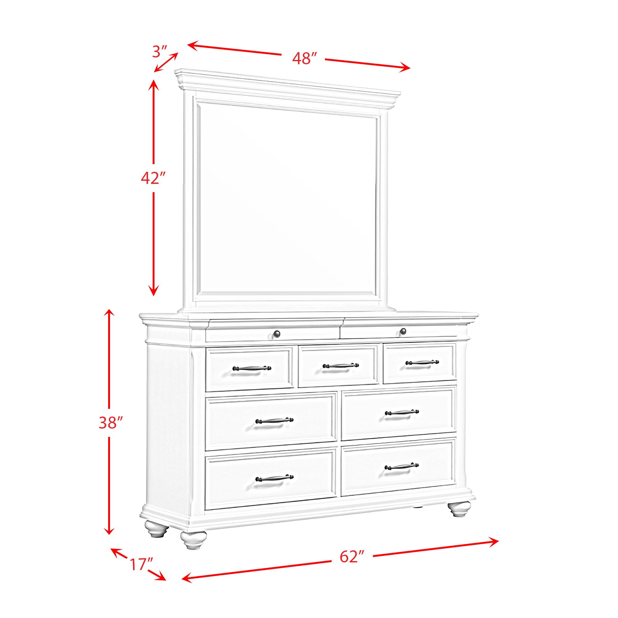 Slater - 9-Drawer Dresser With Mirror