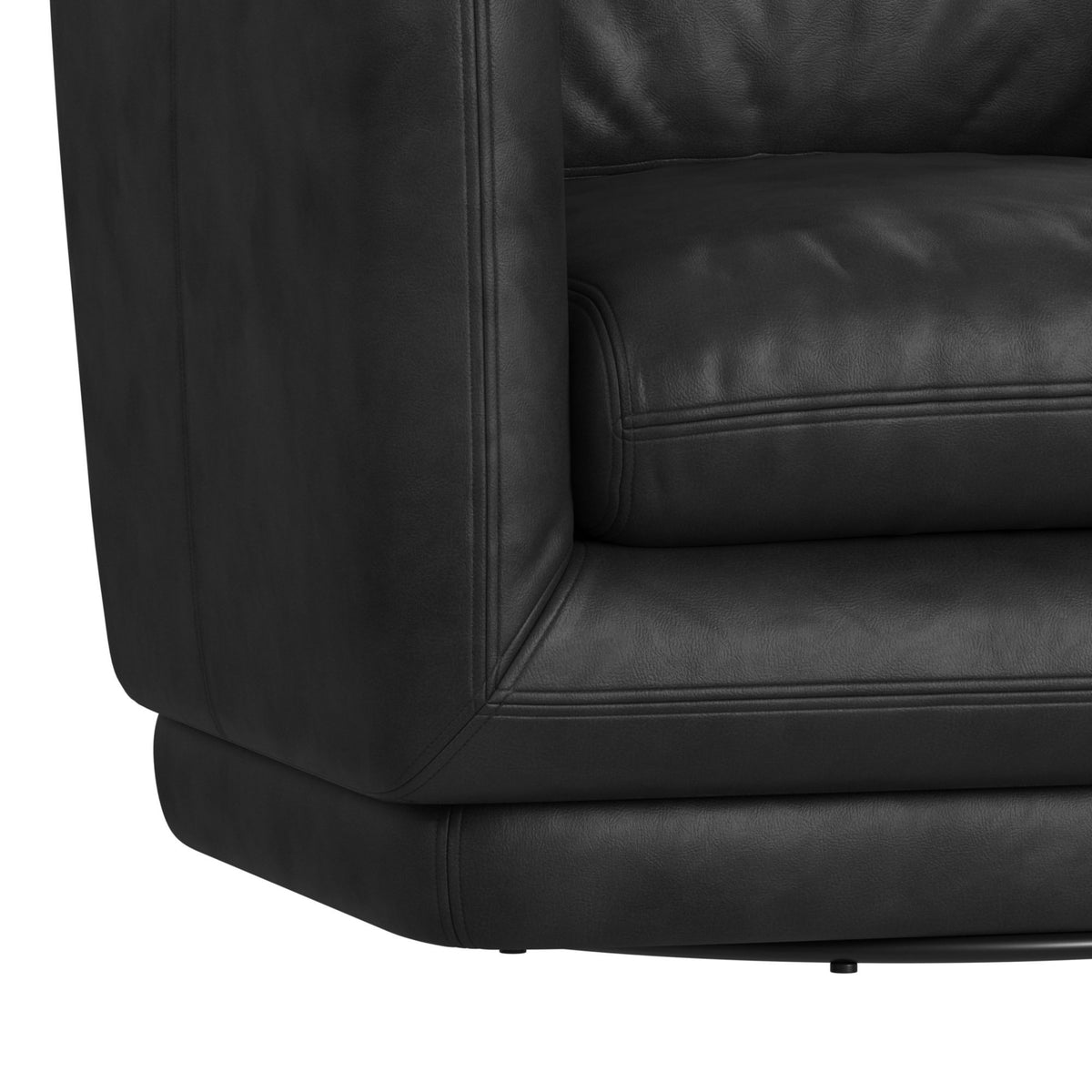 Winger Swivel Chair in Simba Black by Elements International, view 5