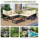 Outdoor Sectional Sofa Set With Adjustable Reclining Seats