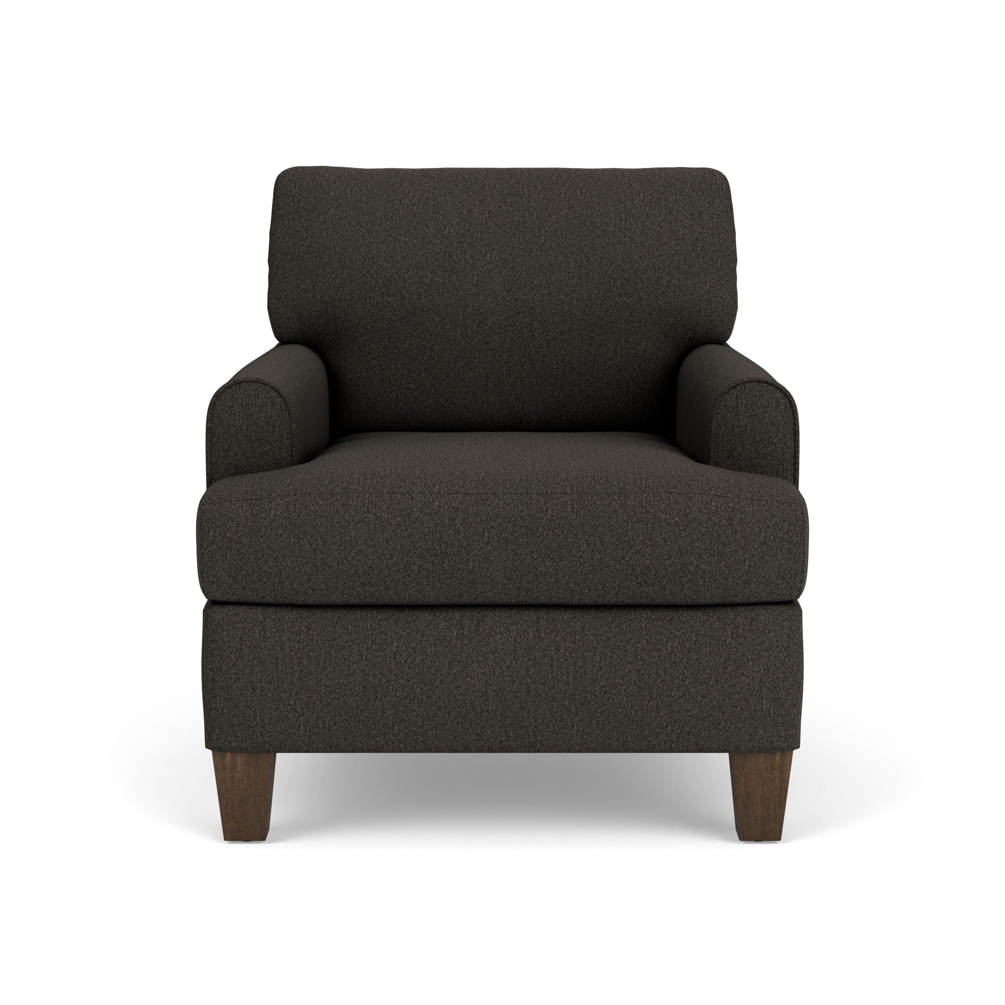 Moxy - Fabric Chair, T-Shaped Seat Cushion, Rounded Mailbox Arms