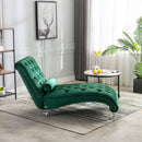 Velvet Chaise Lounge Indoor, Button Tufted Upholstered Chaise Lounge Chair With Pillow
