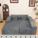 Modern Cloud Sectional Sofa With L-Shape Chaise