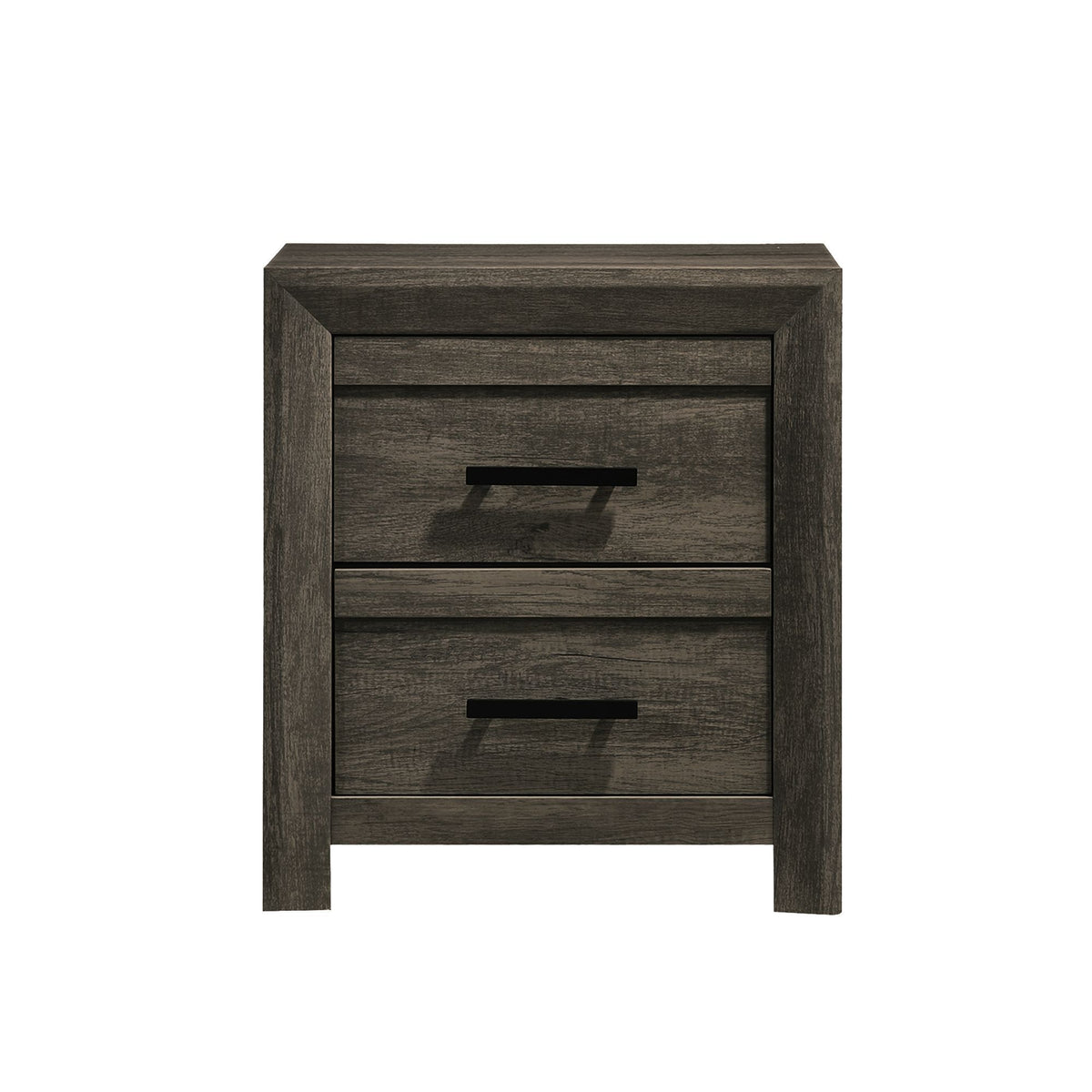 Eleanor 2-Drawer Nightstand For Bedroom in Dark Gray by Elements International, view 10