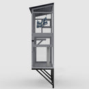 Large Walk In Outdoor Catio For Cats With Roof And 3 Access Doors - Gray