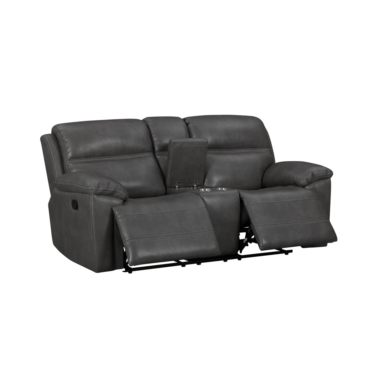 Camaro Motion Loveseat With Console in Nugget Gray by Elements International, view 9