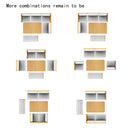 Farmhouse Solid Wood Dining Nook Set For 6, Space Saving High Top Corner Table With Bench & Chairs - Natural / White