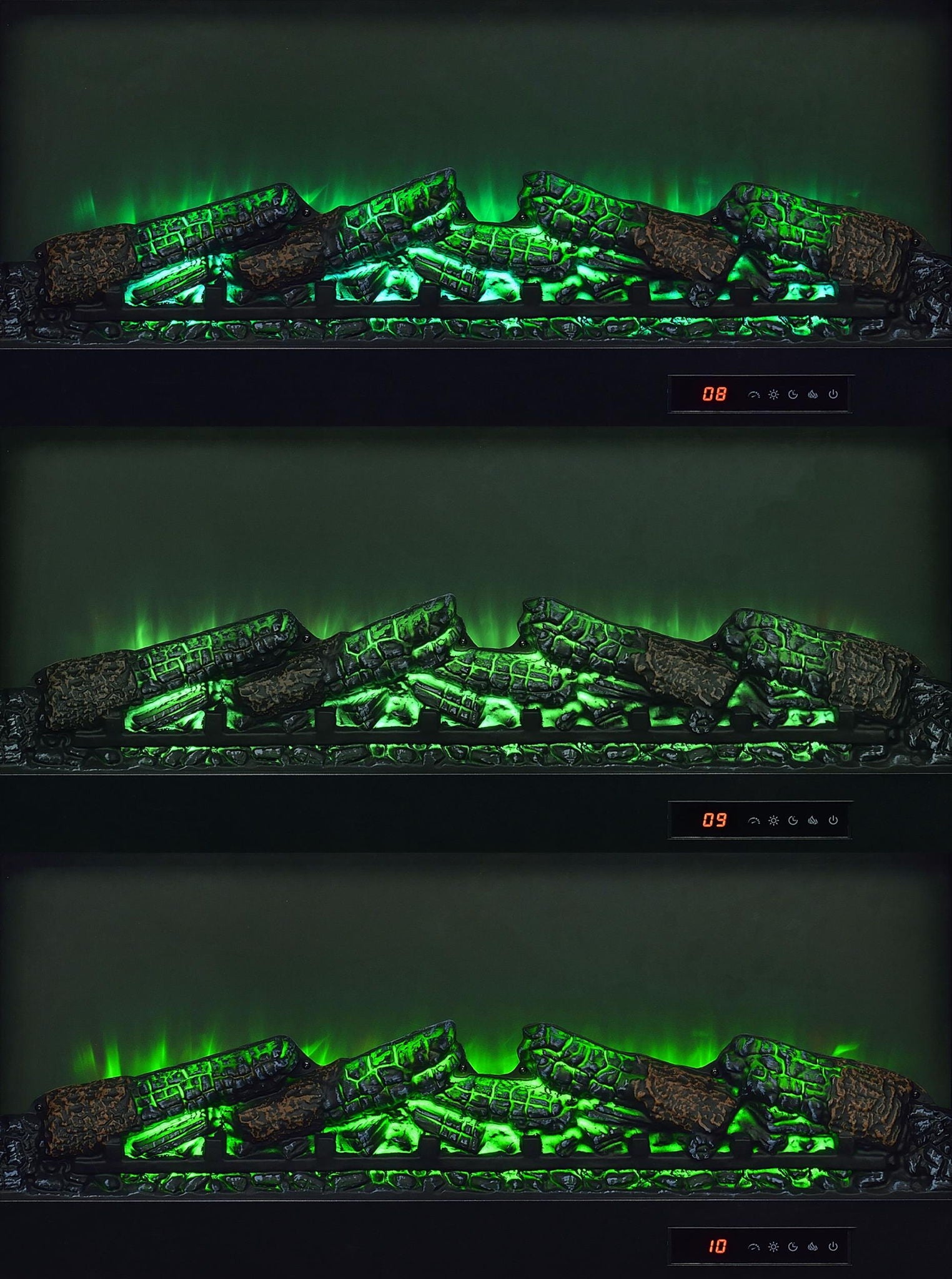 Enfield 71-inch TV Stand Fireplace Media Console Dark Pine