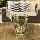 Palm Tree Design Acrylic Glasses (Set of 4) Dof 15Oz, Unbreakable Bpa Free Plastic Tumblers - Clear
