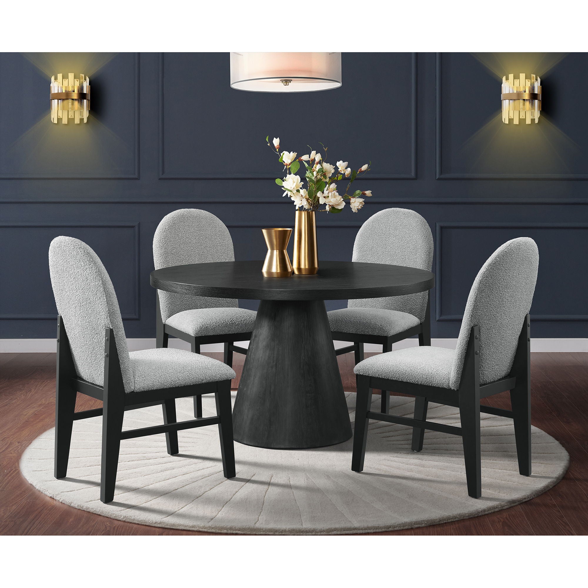 Portland - Round Dining Table - Black
