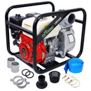 Honda - Gx160 Engine Water Pump 3" 264Gpm With 3In Npt Coupler And 25Ft Flat Hose, Aluminum - Black / Red