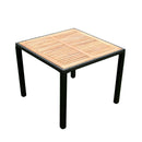 Outdoor Patio Wicker Dining Set With Acacia Wood Top