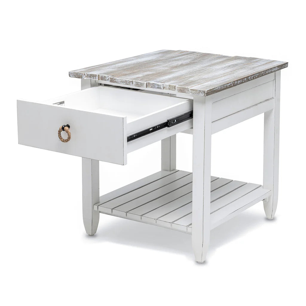 Picket Fence End Table - Grey/Blanc - Atlantic Fine Furniture Melbourne FL
