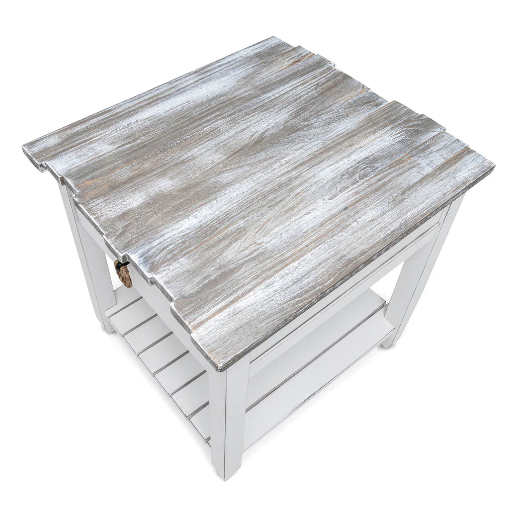 Picket Fence End Table - Grey/Blanc - Atlantic Fine Furniture Melbourne FL