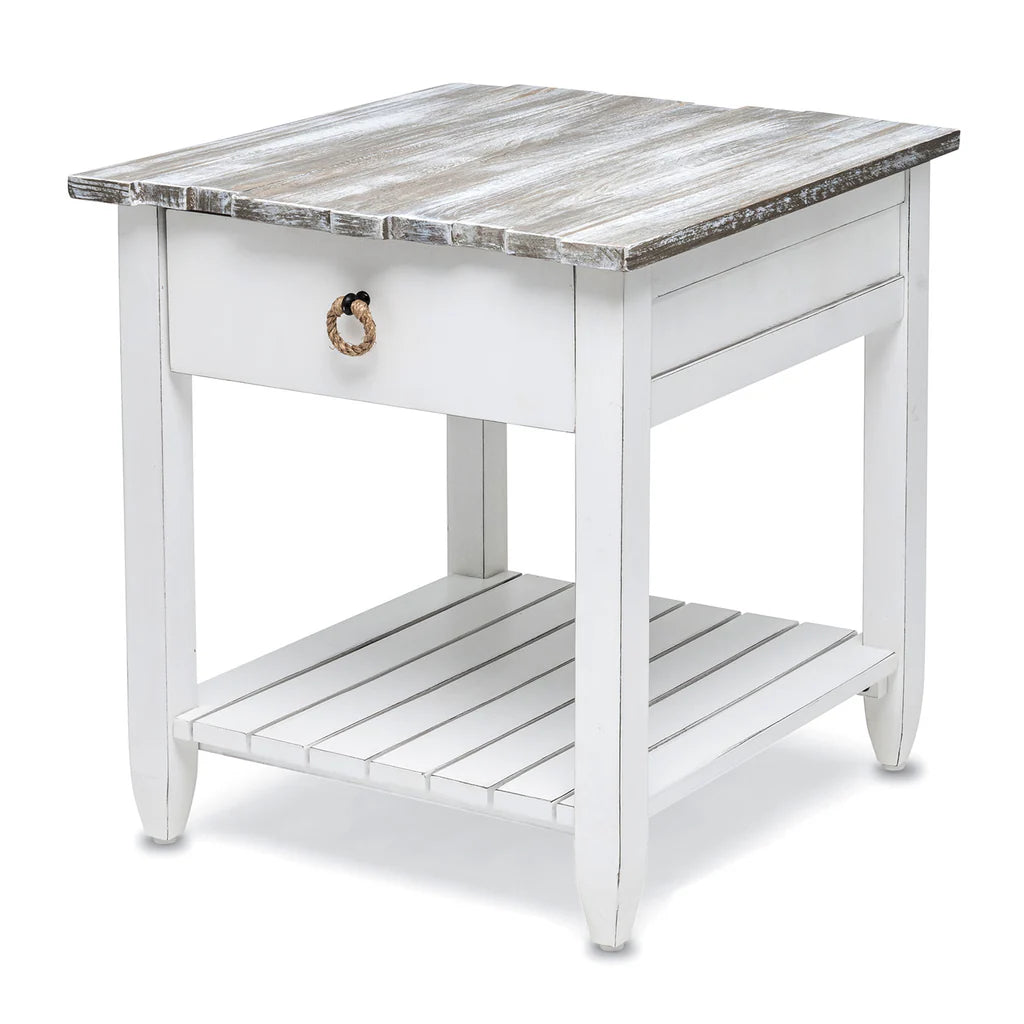 Picket Fence End Table - Grey/Blanc - Atlantic Fine Furniture Melbourne FL