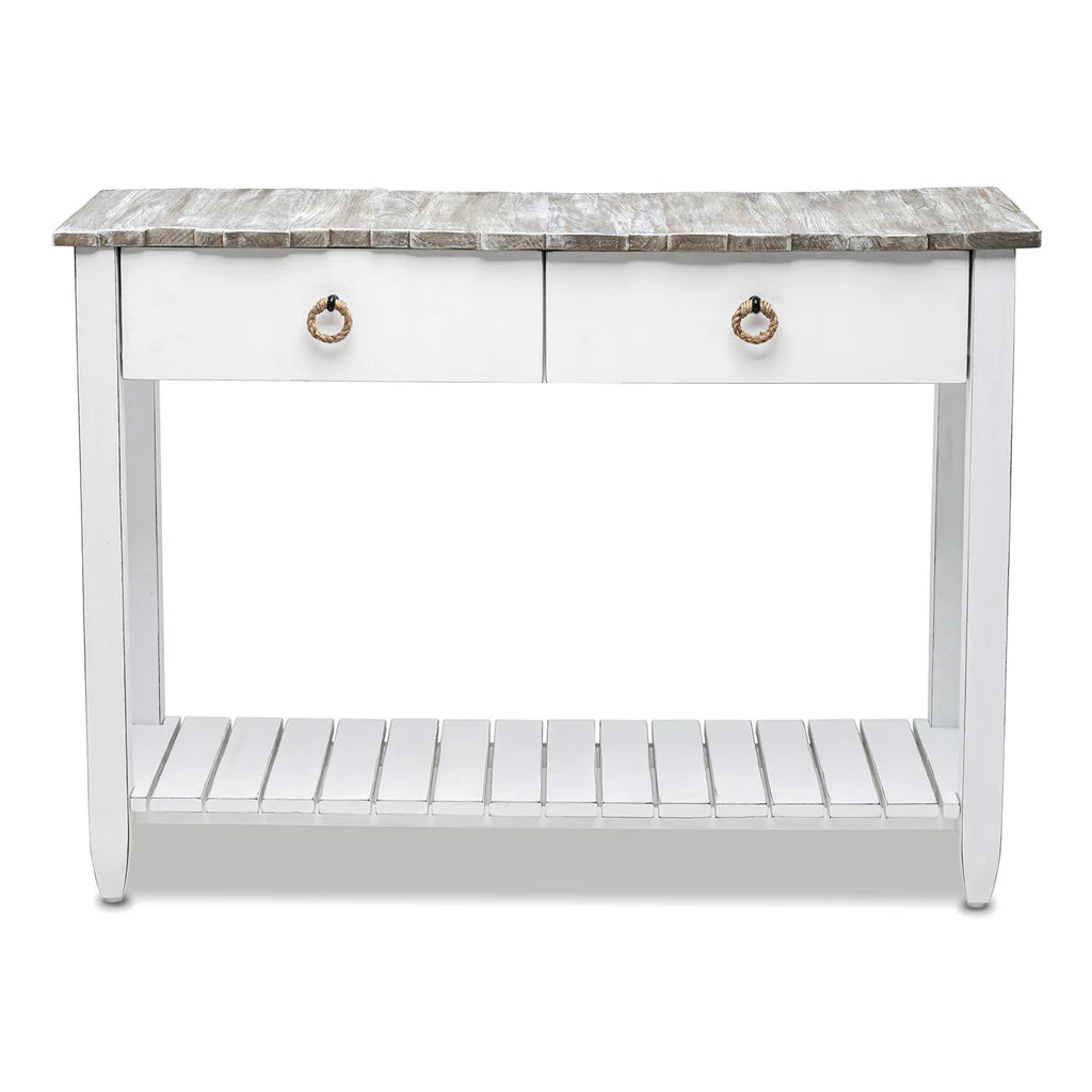 Picket Fence Console Table - Grey/Blanc - Atlantic Fine Furniture Melbourne FL