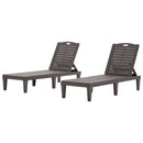 2 Piece Outdoor Chaise Lounges With Adjustable Backrest