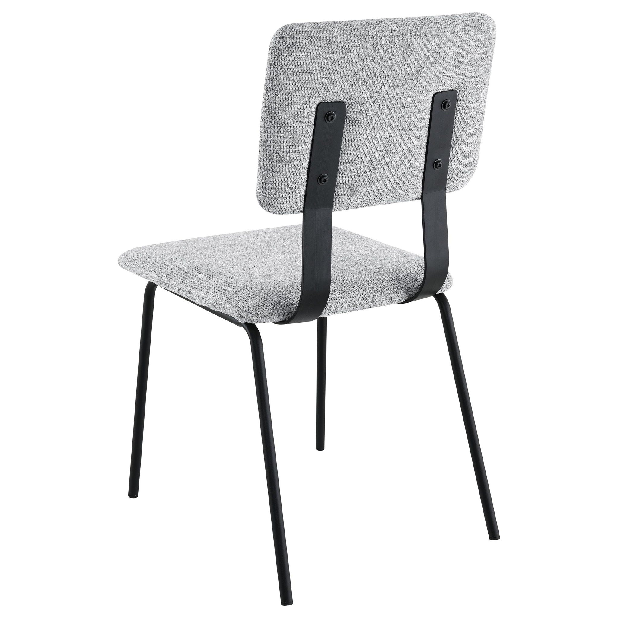 Calla Fabric Upholstered Dining Side Chair Grey (Set of 2) - Atlantic Fine Furniture Melbourne FL