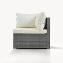 8 Pieces Outdoor Patio Furniture Conversation Wicker Sofa Set