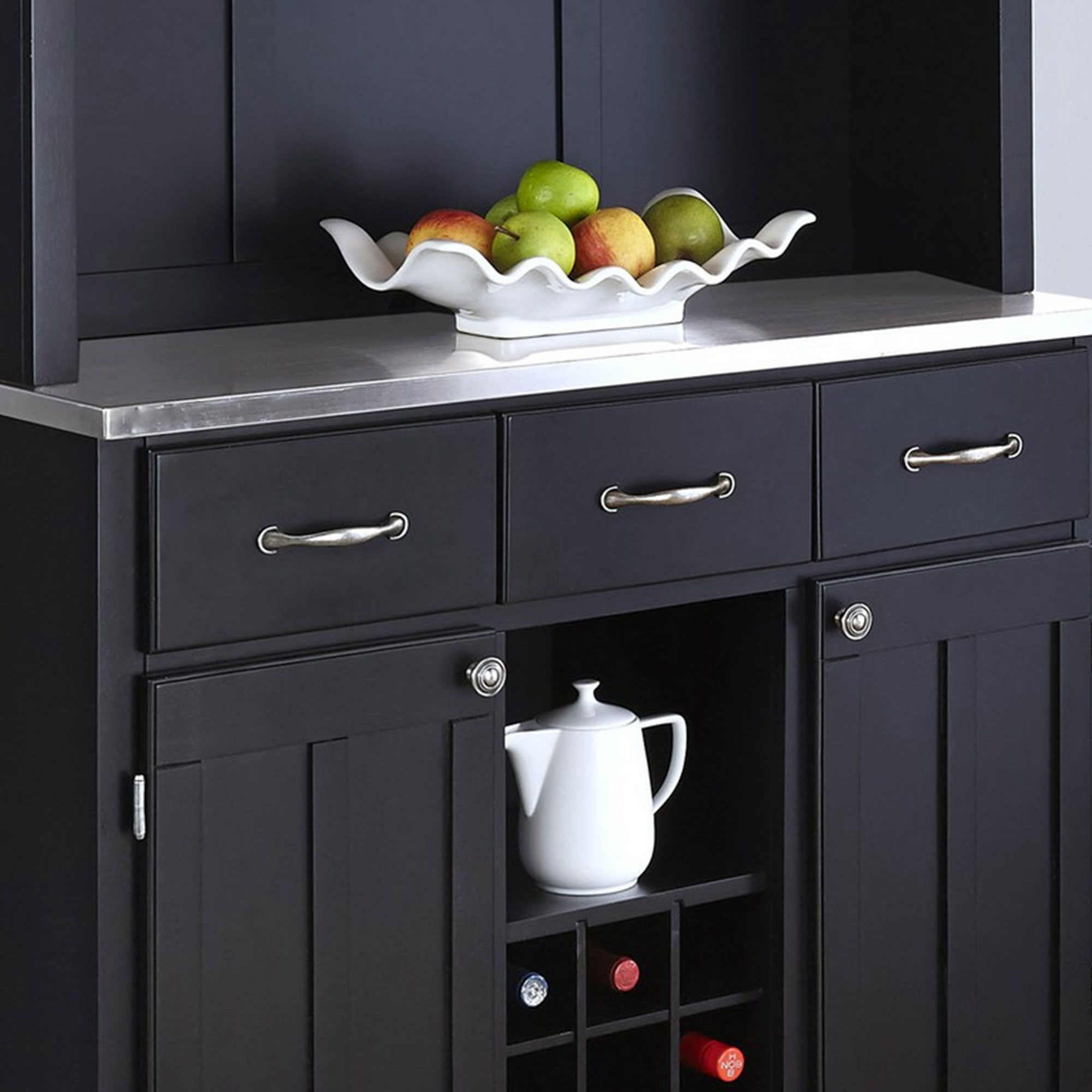 Buffet Of Buffets - Buffet With Hutch Stainless Steel Top