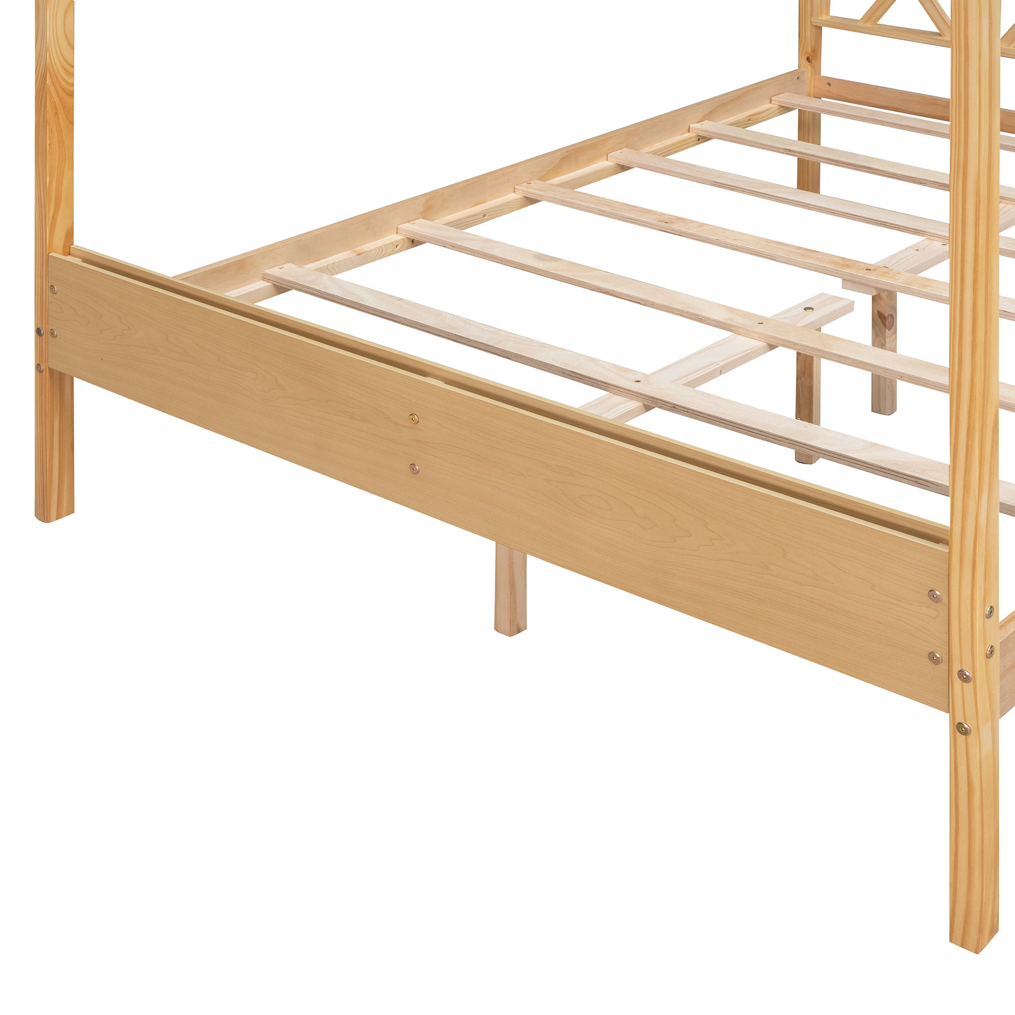 Full Size Wood House Bed with Storage Space, Natural (OLD SKU :LP000002AAM) - Atlantic Fine Furniture Melbourne FL