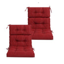 2 Piece High Back Patio Chair Cushion Set