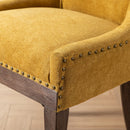 Ultra Side Dining Chair, Thickened Fabric Chairs With Neutrally Toned Solid Wood Legs, Bronze Nail Head (Set of 2)