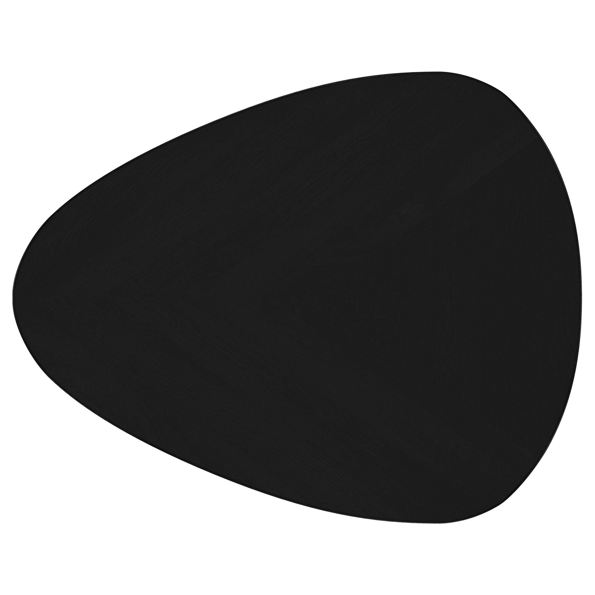 Odessa Triangular Solid Wood End Table Black