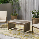 Acacia Wood Rectangular Patio Coffee Table For Outside