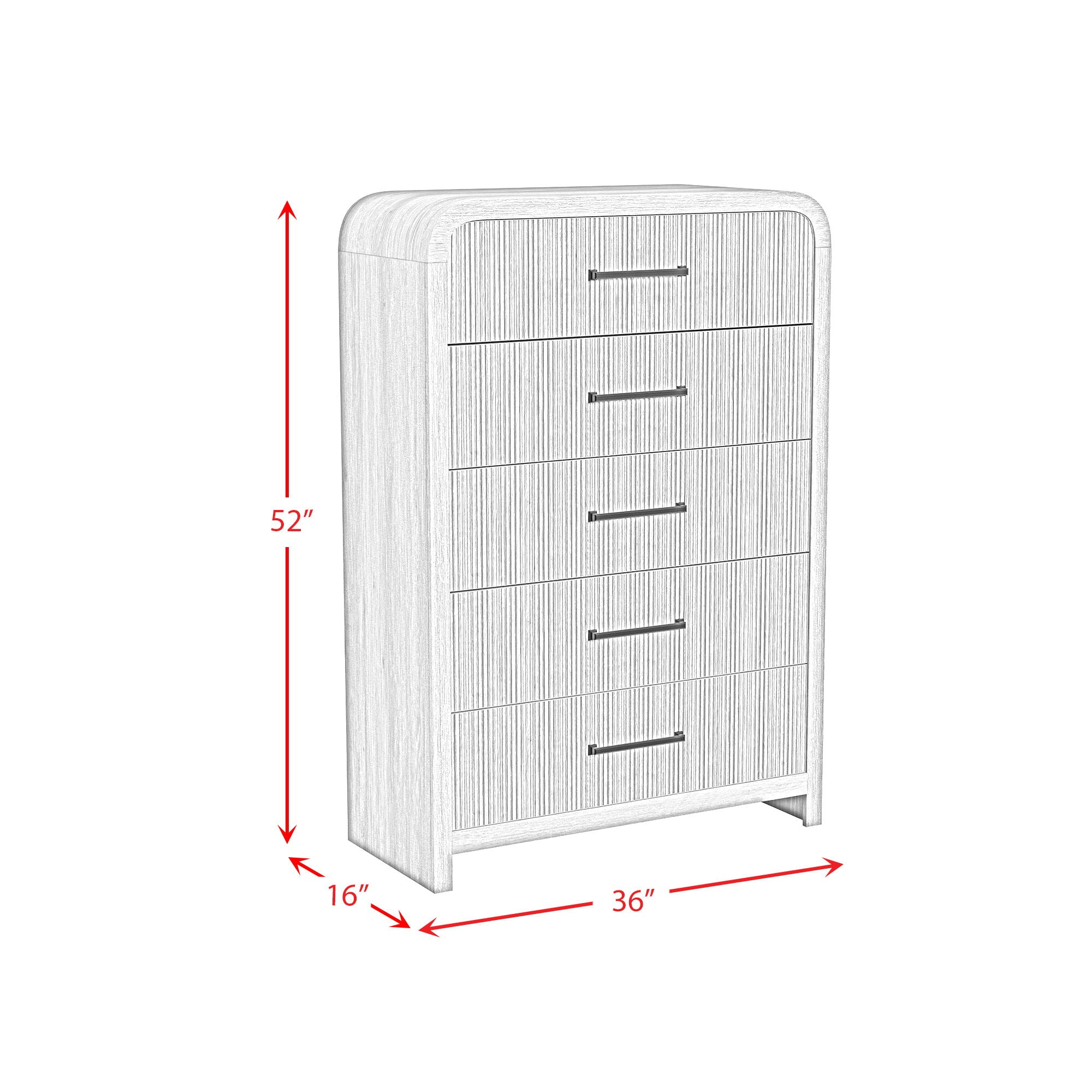 Ridgemont - 5-Drawer Chest - Natural
