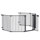 Adjustable Safety Gate Play Yard Metal Doorways Fireplace Fence Christmas Tree Fence Gate For House Stairs Gate Prohibited Area Fence