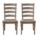 Ludin - Ladderback Dining Chairs, (Set of 2) - Taupe