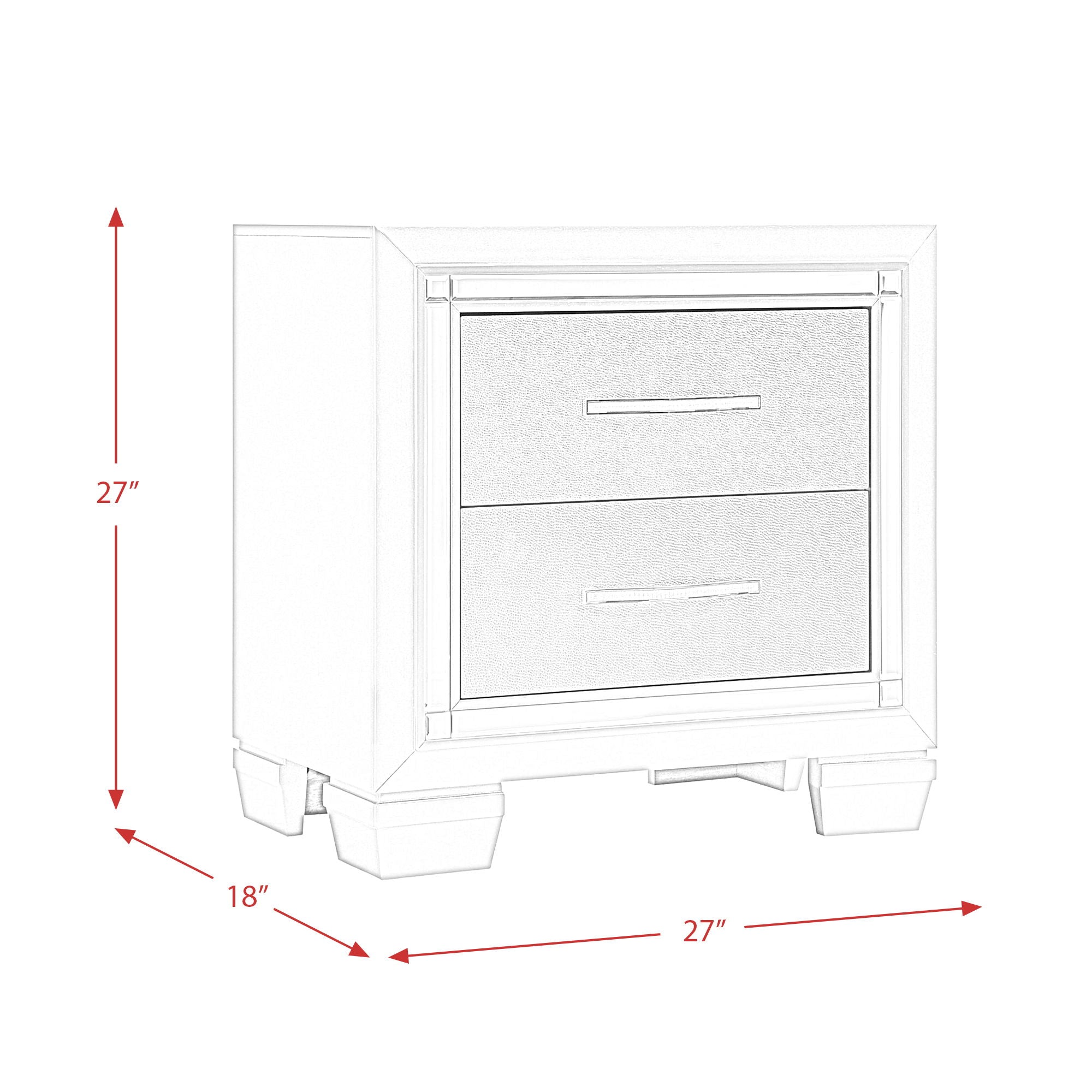 Platinum - Nightstand - Сhampagne