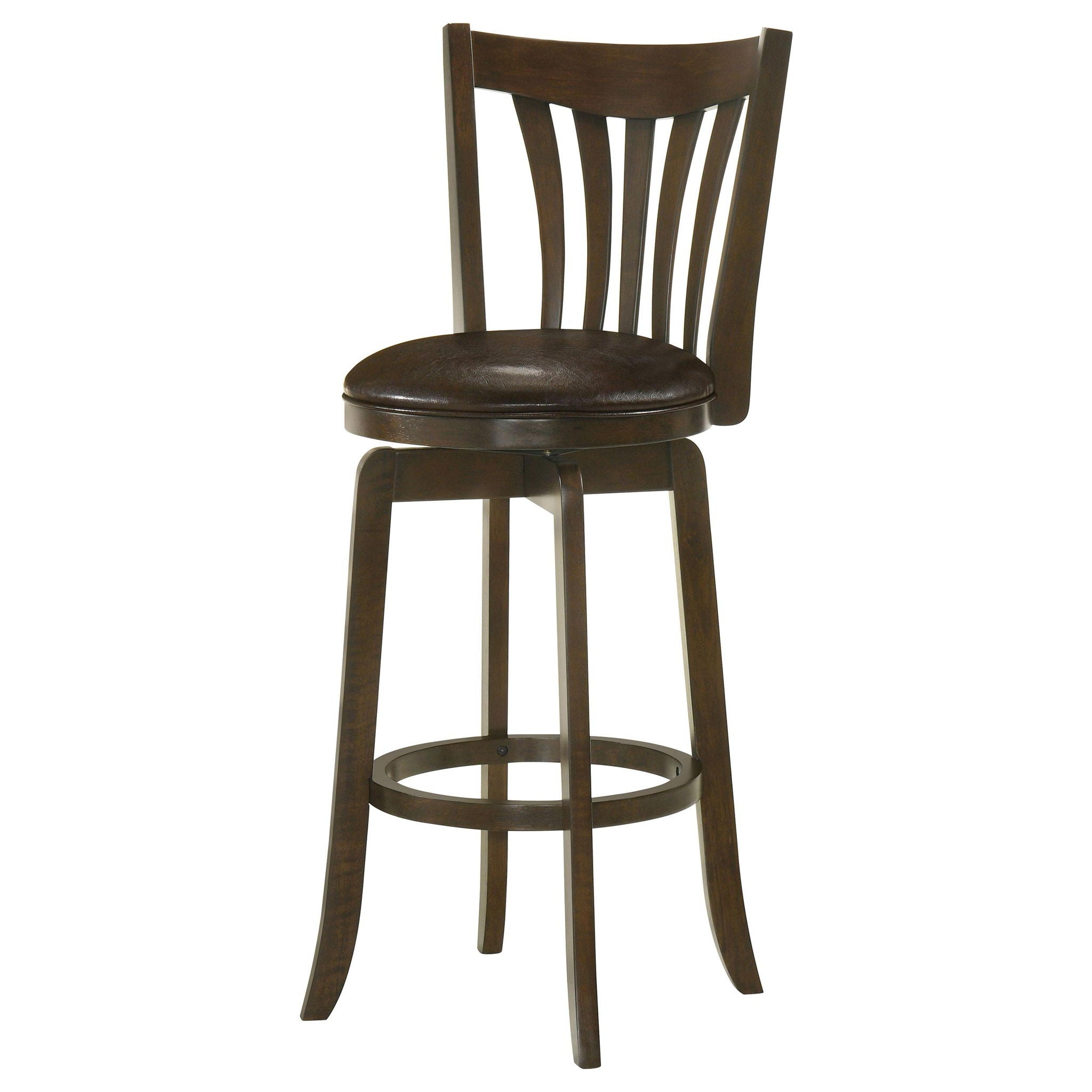 Lambert Wood Pub Height Swivel Bar Chair Dark Cherry - Atlantic Fine Furniture Melbourne FL