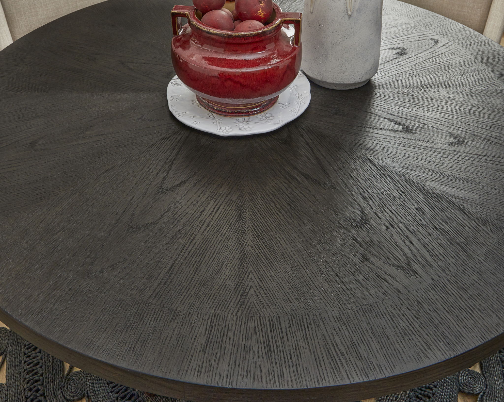 Waterfall - Round Dining Table - Deep Ebony