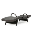 Salem - Contemporary Wicker Chaise Lounge With Arm, Weather Resistant