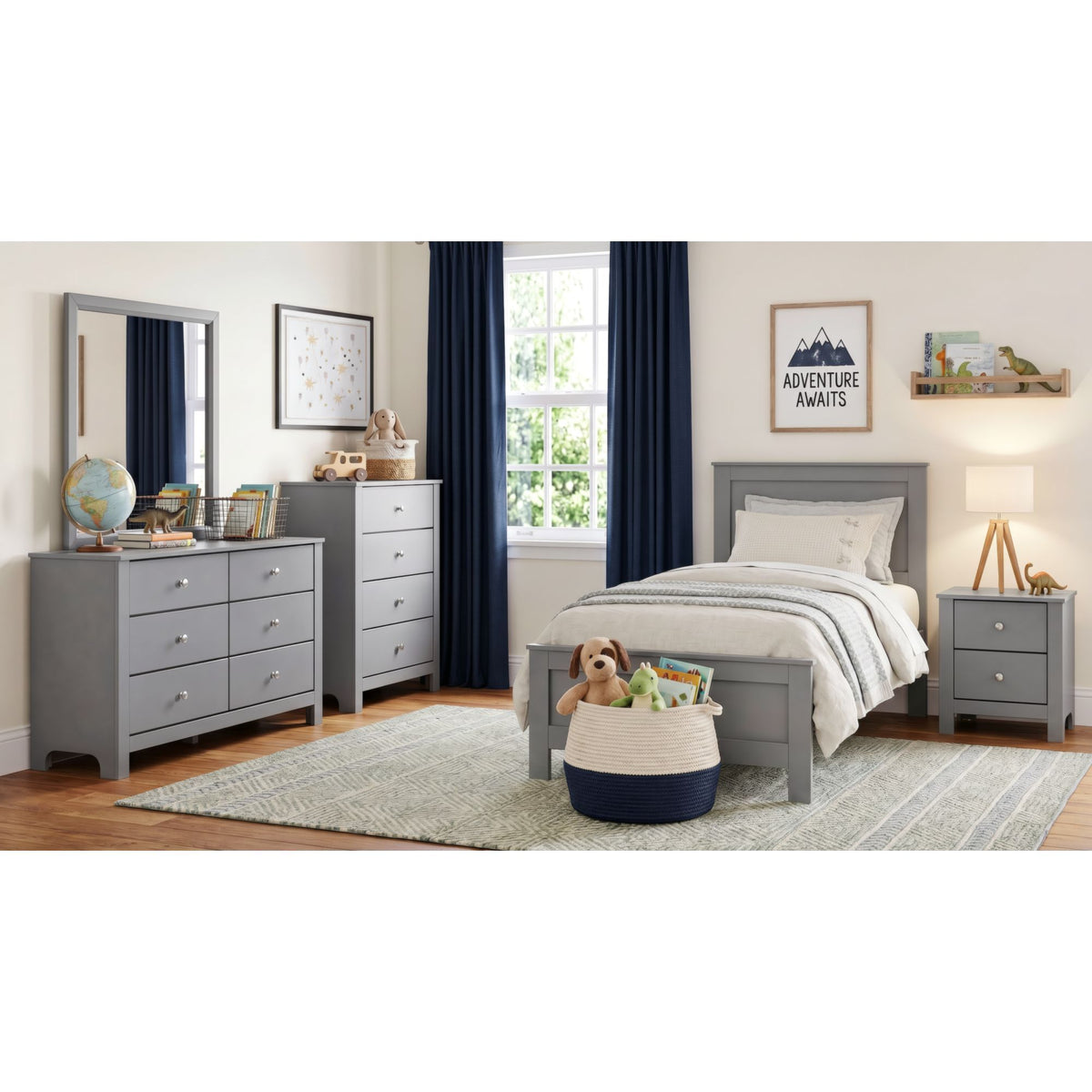 Sami Youth 2-Drawer Nightstand in Dark Brown by Elements International, view 20