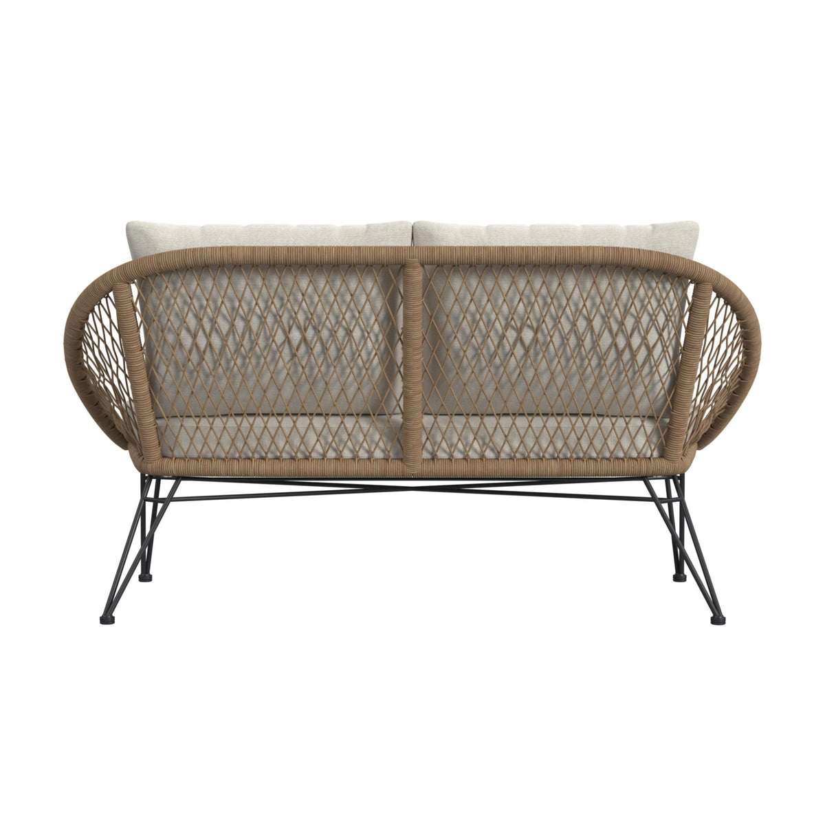 Grace 4 Piece Outdoor Seating Set in Beige / Natural by Elements International, view 14