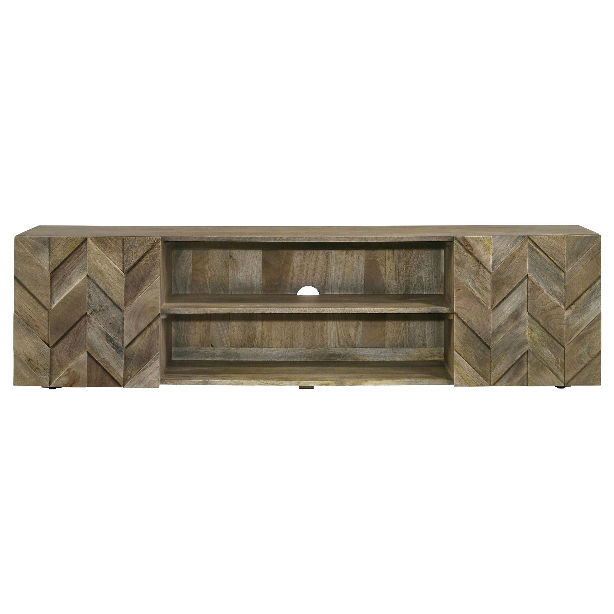 Keese 2-door Wood 70-inch TV Stand Media Console Mango Brown